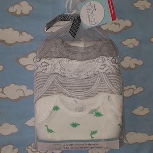 Set of 4 short sleeve bodysuits